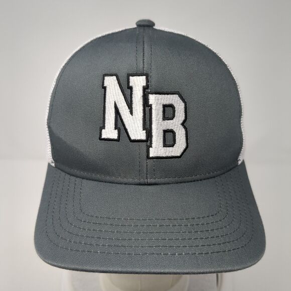 NB Snapback Mesh Back Trucker Hat Gray Youth One Size Pacific Headwear - Picture 2 of 9